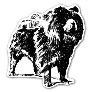 Chow Chow hunde decals stickers etiketter klistermærker