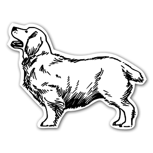 Clumber hunde stickers etiketter klistermærker  decals