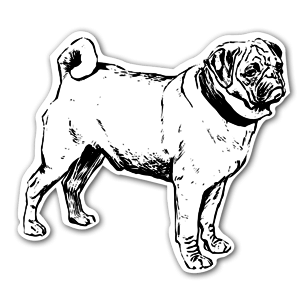 Mastiff hunde stickers etiketter klistermærker  decals