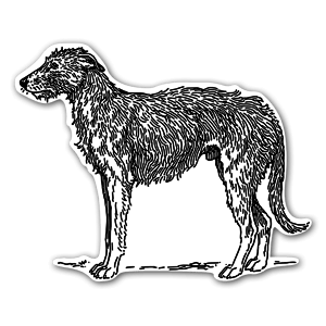 Scottish ulvehund stickers etiketter klistermærker decals